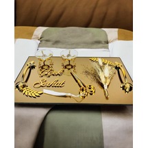 Cherish Gold Söz Nişan Tepsisi Bronz Bronz