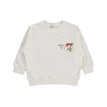 Civil Boys Hayvanlar Baskılı 2-5 Yaş Sweatshirt - Ekru