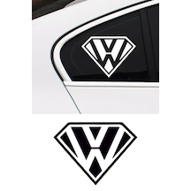 Volkswagen Superman Sticker, Volkswagen Sticker, Oto Sticker 25x20 Cm