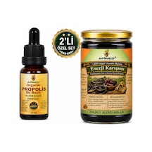 Enerji Karışımı 800 Gr Keçiboynuzu Özü, Hurma Özü Ve Propolis İçeren Doğal Enerji Macunu %100 Katkısız Bitkisel Karışım Ve Su Bazlı Propolis 20ml