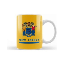 New Jersey State Flag Kupa Bardak Porselen Karışık