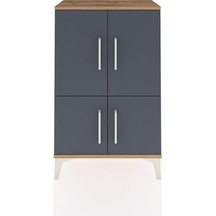 Arges Komodin 2 Raflı 4 Kapaklı 60x30x96 Çam-antrasit Atlas Çam