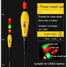 Novahub Uzun Atış Büyük Balık Elektronik Şamandıra Şamandıra Akıllı Şamandıra Üst Işıklı Şamandıra Elektronik Şamandıra Kuyruğu Üç Ağ Kuyruk-c