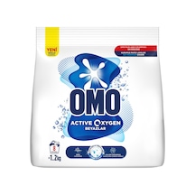 Omo Active Oxygen Toz Çamaşır Deterjanı Beyazlar İçin En Zorlu Lekeleri İlk Yıkamada Çıkarır 1,2 Kg