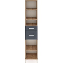 Arges Dolap 4 Raflı 2 Çekmeceli 44x30x221 Çam-antrasit Atlas Çam