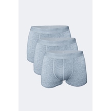 Malabadi Erkek Gri 3 Lü Paket Modal Kısa Boxer 011 Gri