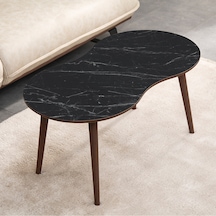 Vovvahome Moon Mdf Ahşap Orta Sehpa - Siyah Mermer