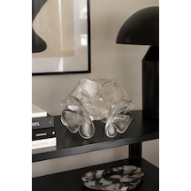 Lüks El Yapımı Kristal Cam Çiçek Dekoratif Obje El Kesmesi Kristal Top Detaylı