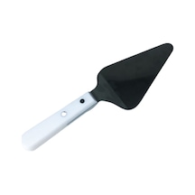 Üçgen Uçlu Çelik Spatula Beyaz Saplı Ergonomik Pasta Börek Servis