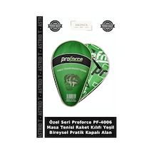Özel Seri Proforce Pf-4006 Masa Tenisi Raket Kılıfı Yeşil Bireysel Pratik Kapalı Alan