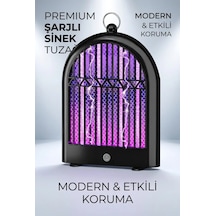Şarjlı Sinek Savar Lamba Mor Işıklı Dekoratif Haşere Öldürücü Gece Lambası Modeli