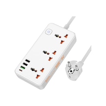 Hoco Ac8a 2500w 3 Priz + 3 Usb + 30w Type-c Multifonksiyonel Priz Çoğaltıcı Şarj Aleti- 5775