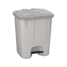 Şenyayla Köşeli Pedallı Çöp 40 Lt. Açık Gri