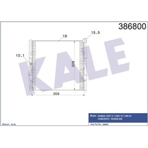 Kale Klıma Radyator Honda Cıvıc 91-95 330 335x17 Klr-386800