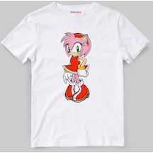 Sonic Amy Rose Baskılı Unisex Çocuk Tişört T-shirt Mr-26 001
