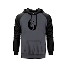 Karate Symmetry Martial Arts Gri Renk Reglan Kol Sweatshirt Gri