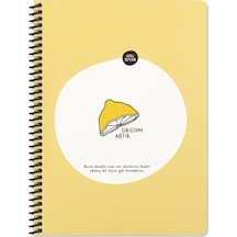 Hisli Şeyler A4 80 Yaprak Çizgisiz Karton Kapak Telli Defter Çok Renkli