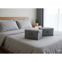 2'li Gri Çorap Hurcu Çok Amaçlı Dolap Içi Ve Çekmece Içi Düzenleyici 29x24x17 Cm Gri