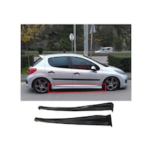 Peugeot 207 Yan Marşpiyel Seti Mat Siyah Plastik 2 Adet