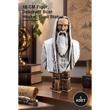 1 Adet Saruman Büst Büyük 16 Cm Figür, Dekoratif Büst Heykel, Bust Statue
