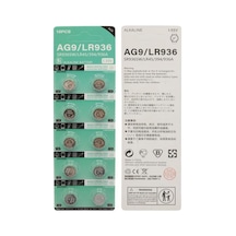 Ag9 Lr936 1.5v Alkalin Düğme Pil 10 Lu Paket Çok Renkli