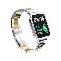 Xiaomi Redmi Watch 2 Lite Uyumlu Krd-60 Metal Nrtk Kordon-gümüş-gold