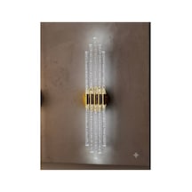 Bhbackhome Aura Medium 39 Cm Modern Tasarım Led Aplik - Duvar Lambası - Gold - Beyaz Led Gold Beyaz Led