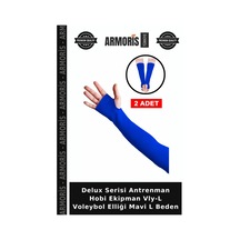 Delux Serisi Antrenman Hobi Ekipman Vly-l Voleybol Elliği Mavi L Beden