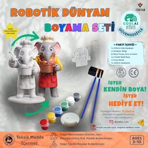 Codlaı Kids Robotik Dünyam 3d Boyama Seti - Çocuklar İçin Eğitici Yaratıcı Oyuncak Boyama Kiti - Aşçı Fil
