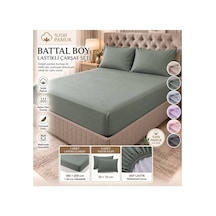 Slc Home%100 Pamuk Kumaş 180 X200 Cm Battal Boy Lastikli Çarşaf +2 Adet Yastık Kılıfı Yeşil - 939447493 Yeşil