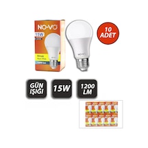10 Adet 15w Gün Işık Led Ampul 1200lm 3000k 15.000 Saat Ömür Bx40