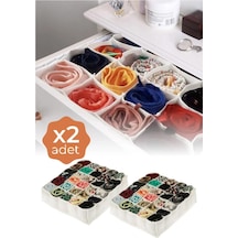 Serstil 2 Adet 30 Bölmeli Petek Organizer Beyaz 42 35 10 Cm