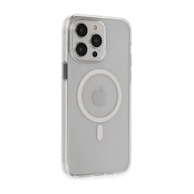 Apple iPhone Uyumlu 15 Pro Max Kılıf Tron Şeffaf Magsafe Kapak - Şeffaf Diğer