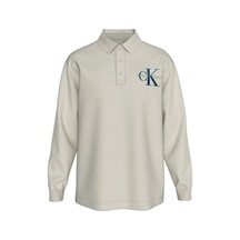 Calvin Klein Ls Chunky Pıque Rlxd Beyaz Regular Fit Erkek Sweatshirt