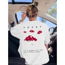 Noıssey Urban Pop Graphic Kadın Tişört Koleksiyonukod 5615 Beyaz