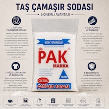 Pak Taş Çamaşır Sodası 750 Gr Çamaşır Temizliğine Yardımcı Temizlik Ürünü