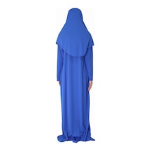 Zehranaz Namaz Elbisesi Saks Mavisi Fermuarlı Namaz Elbisesi Saks