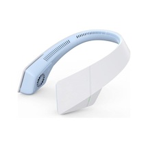 Taşınabilir Boyun Fan Soğutma Asılı Boyun Fan Şarj Edilebilir Mini Usb Kişisel Fan Kulaklık Tasarım Açık Spor Için Kapalı Ofis 4842 Mavi