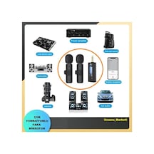 Kablosuz Çift Yaka Vlog Mikrofonu 3.5mm - Çok Yönlü Mikrofon