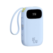 Tr Enerfill Fc31 Dijital Ekranlı Hızlı Şarj Powerbank Dahili Çift Usb-c Kablo 20000mah 45w - Mavi