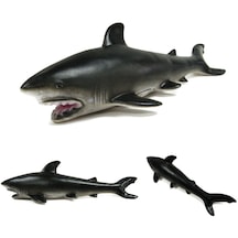 30 Cm Büyük Beyaz Köpekbalığı Gerçekçi Kauçuk Deniz Hayvan Figürü Oyuncak Modeli