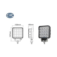 Hella 10V-30V Çalışma Lambası 16 x 3W Power Ledli Kare 106x106 N11.1406