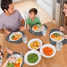 Novahub Yeşil Pu Masa Placemats Su Geçirmez Kaymaz Yalıtım Deri Yer Paspasları Seti Coaster Fincan Mat Noel Dekor Yeşil Yeşil