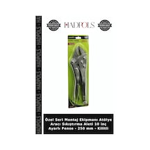 Özel Seri Montaj Ekipmanı Atölye Aracı Sıkıştırma Aleti 10 İnç Ayarlı Pense - 250 Mm - Kilitli