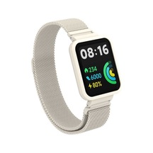 Xiaomi Redmi Watch 2 Lite Uyumlu Krd-58 Metal Mtr Kordon-krem