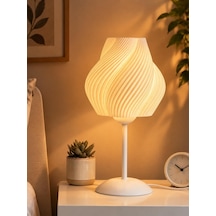 Designobee Krema Plus - Modern Abajur Masa Lambası Gece Lambası - Metal Ayaklı Lamba - Ambiyans Lambası, Dekoratif A Çok Renkli