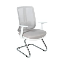 Ofisbazaar Up Beyaz Fileli Misafir Koltuğu Ergonomik Toplantı Ve Bekleme Koltuğu Gri Gri