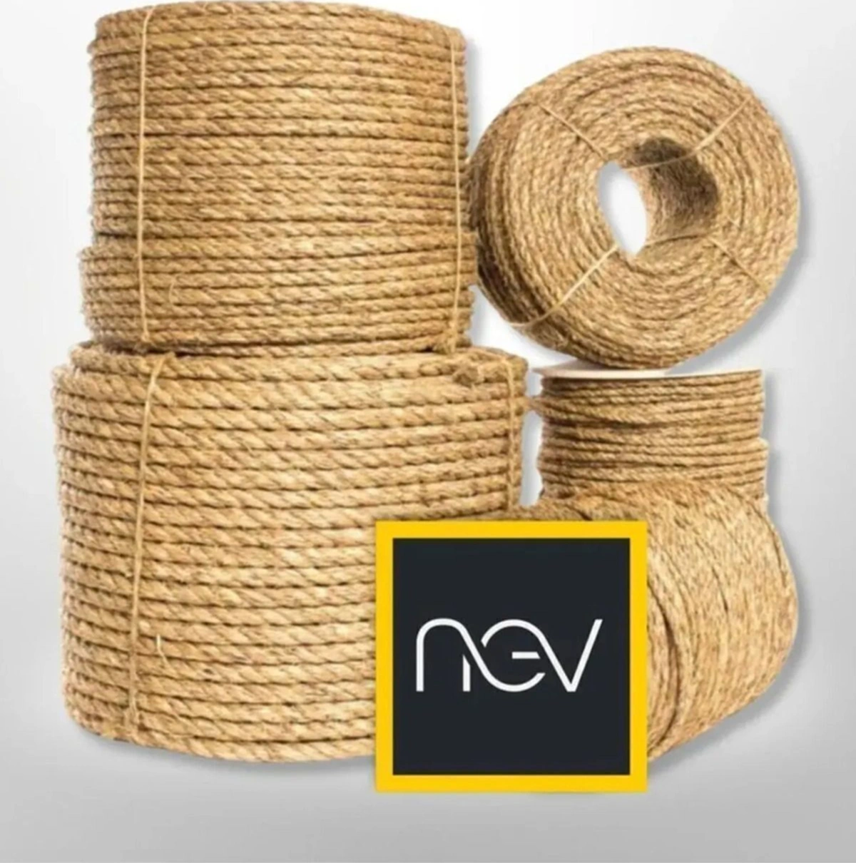 Nev Hasır Ip 4mm 500 Metre Jüt Halat Kendir Doğal Ip