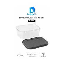 No Frost Saklama Kabı 675 Ml Siyah 15 11,5 6 Cm
