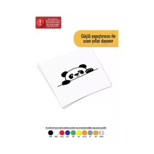 Camdan Bakan Panda Sticker Oto Motor Laptop Duvar Folyo Sticker 60 X 24 Cm